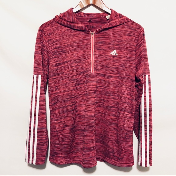 adidas Tops - ADIDAS quarter zip hoodie sz L